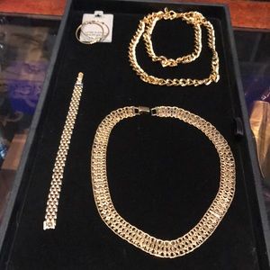 Yellow gold costume jewelry lot for sale!